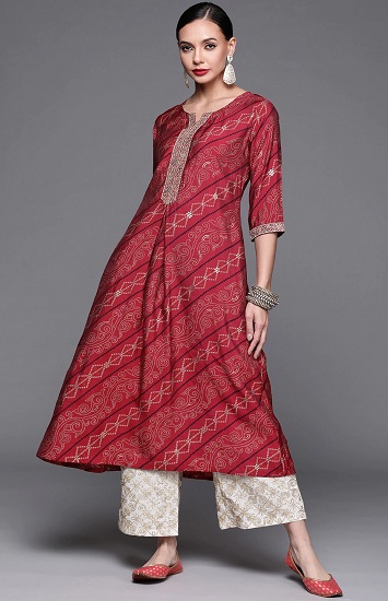 20 Latest Collection of Silk Kurtis For Women - Trending Models