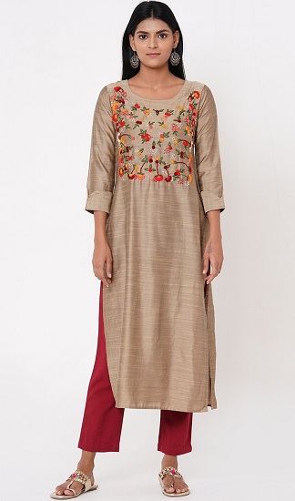 20 Latest Collection of Silk Kurtis For Women - Trending Models