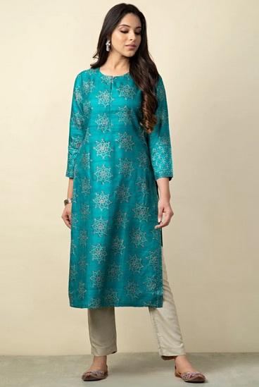 20 Latest Collection of Silk Kurtis For Women - Trending Models