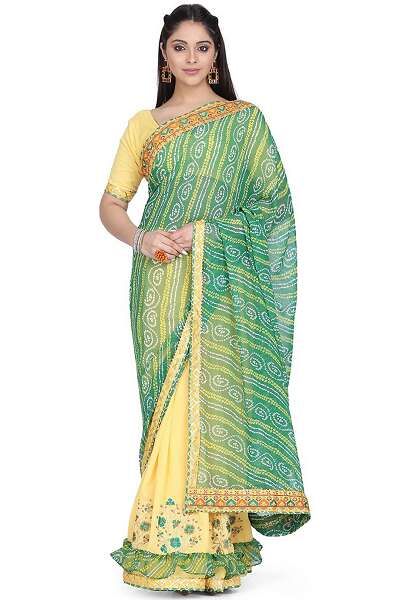 10 Stunning Designs of Gota Patti Sarees To Suit All Occasions