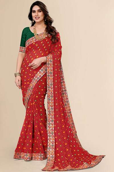 10 Stunning Designs of Gota Patti Sarees To Suit All Occasions