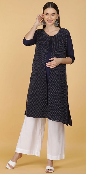 10 Stylish and Comfortable Feeding Maternity Kurtis for Mothers