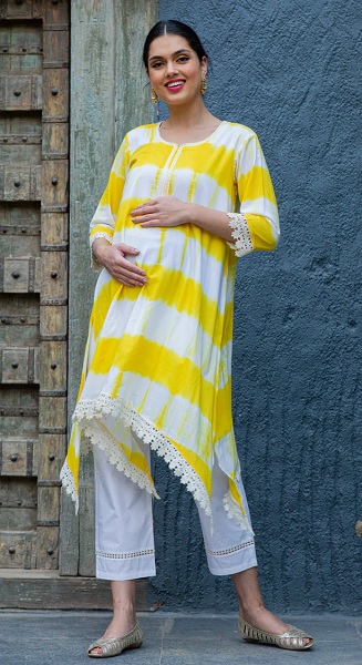 10 Stylish and Comfortable Feeding Maternity Kurtis for Mothers