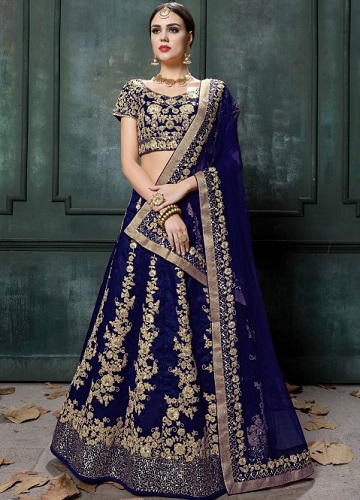 Blue Lehenga Choli - These 15 Latest Designs To Get Royal Look