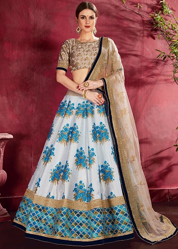 Blue Lehenga Choli - These 15 Latest Designs To Get Royal Look