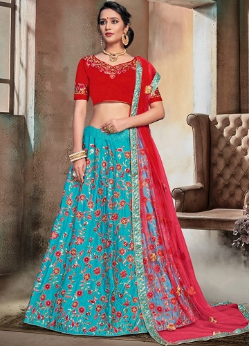 Blue Lehenga Choli - These 15 Latest Designs To Get Royal Look