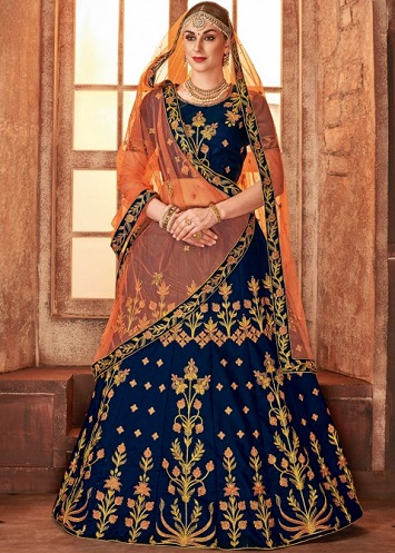 Blue Lehenga Choli - These 15 Latest Designs To Get Royal Look