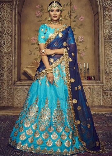 Blue Lehenga Choli - These 15 Latest Designs To Get Royal Look