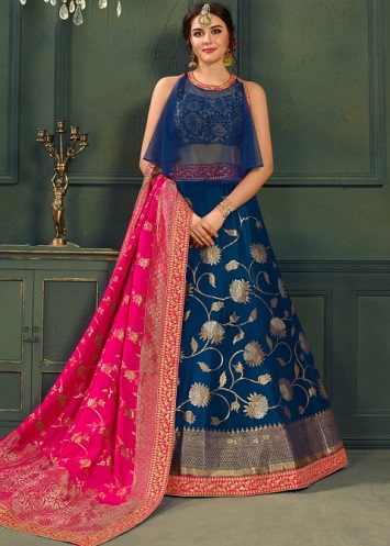 Blue Lehenga Choli - These 15 Latest Designs To Get Royal Look