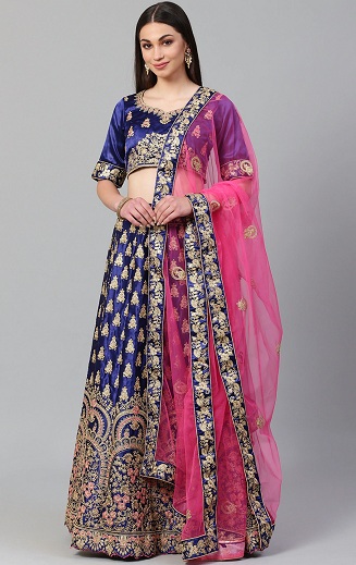 Blue Lehenga Choli - These 15 Latest Designs To Get Royal Look