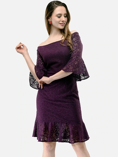 Top 25 Attractive Lace Dress Patterns for Women in Trend