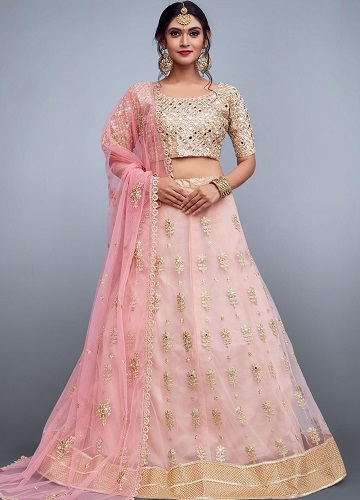 10 Beautiful Mirror Work Lehenga Choli Designs 2023