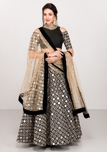 10 Beautiful Mirror Work Lehenga Choli Designs 2023