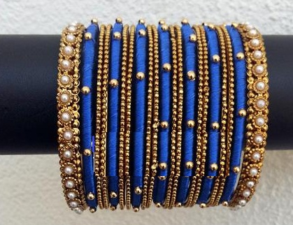 9 Beautiful Designs of Blue Bangles in Fashion 2023