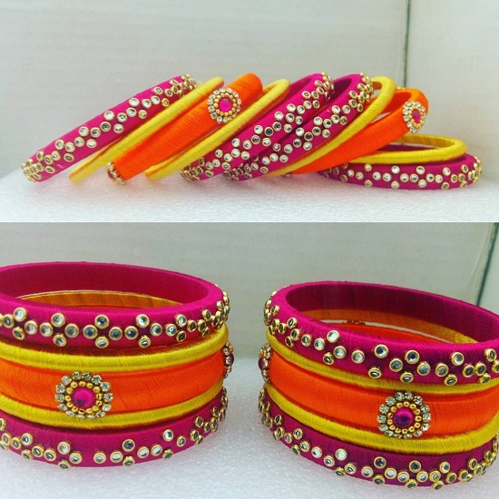 30 Modern Designs of Thread Bangles for Women in 2023