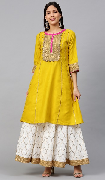 20 Modern A-line Kurti Designs for Women with Trendy Look