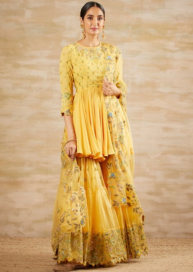 Kurti with Sharara Designs - 10 Eye-Catchy Collection in 2023