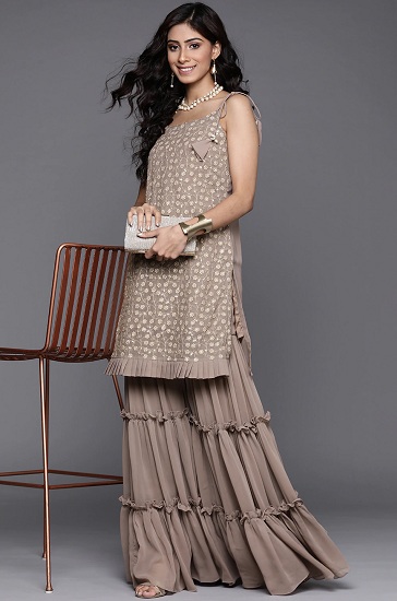 Kurti with Sharara Designs - 10 Eye-Catchy Collection in 2023