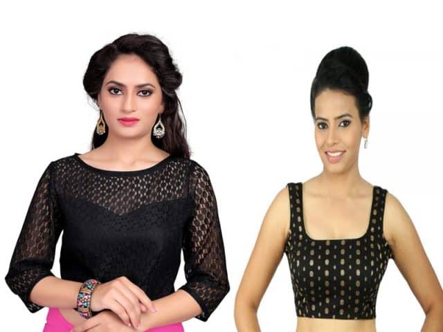 Net Saree Blouse Neck Designs - 20 Stunning Collection for Ladies