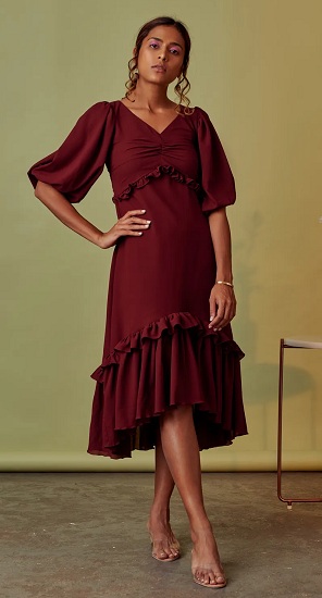 Maroon Dresses for Women - 30 Trending Models for Graceful Look