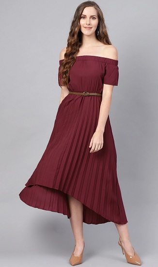 Maroon Dresses for Women - 30 Trending Models for Graceful Look