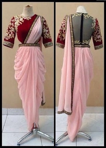 20 Beautiful Designs of Dhoti Sarees For Women in Fashion