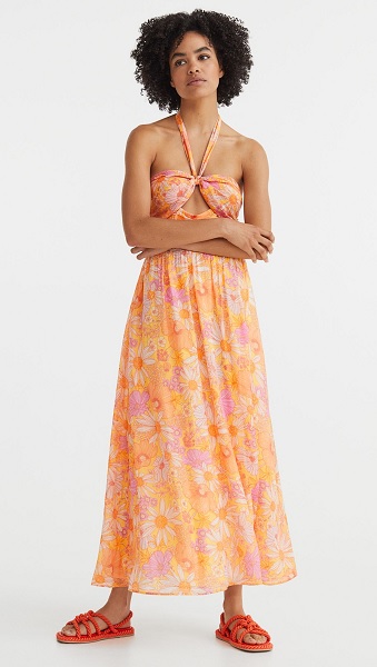 Halter Neck Dresses - 30 Trending Designs with Styling Guide