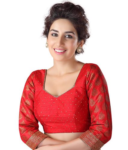 20 Stunning Collection of Red Blouse Designs for Stylish Look