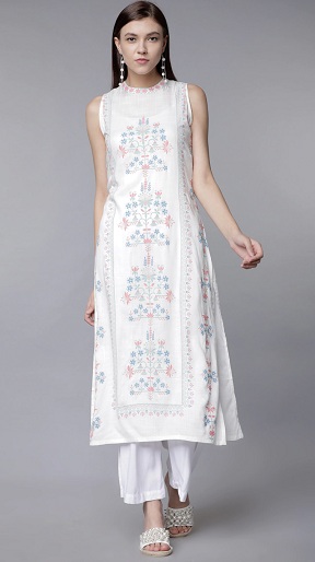 25 Modern Sleeveless Kurti Designs for Stylish Appearance