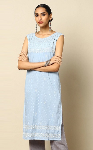 25 Modern Sleeveless Kurti Designs for Stylish Appearance