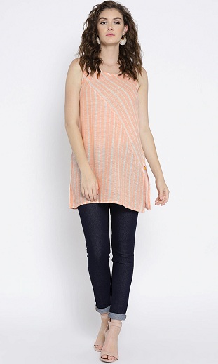 25 Modern Sleeveless Kurti Designs for Stylish Appearance