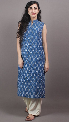 25 Modern Sleeveless Kurti Designs for Stylish Appearance