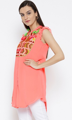 25 Modern Sleeveless Kurti Designs for Stylish Appearance