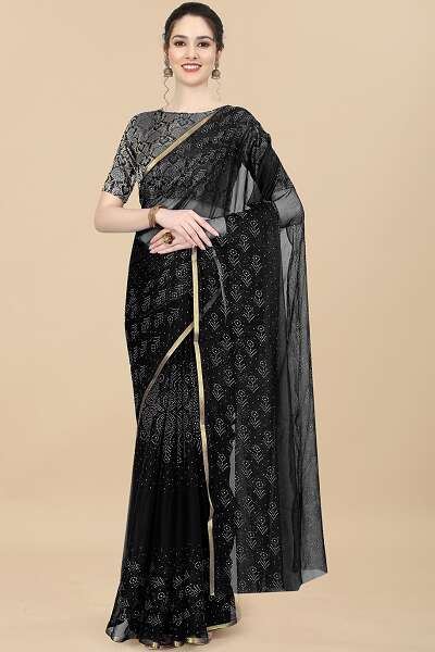 15 Trendy Collection of Black Sarees For Stylish Women