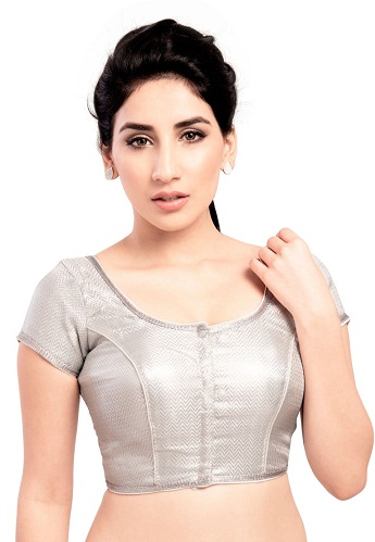 20 Stylish Silver Blouse Designs That Will Mesmerise You