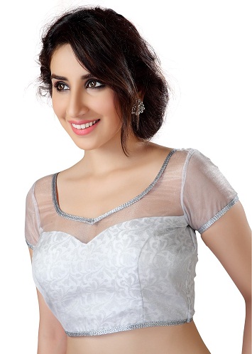 20 Stylish Silver Blouse Designs That Will Mesmerise You
