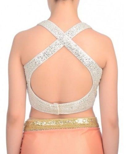 20 Stylish Silver Blouse Designs That Will Mesmerise You