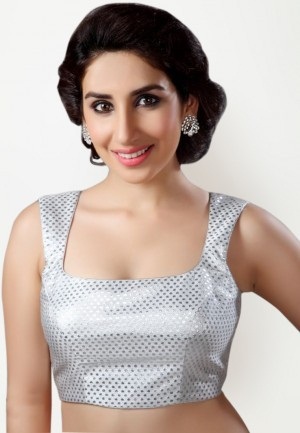 20 Stylish Silver Blouse Designs That Will Mesmerise You