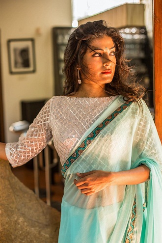 20 Stylish Silver Blouse Designs That Will Mesmerise You