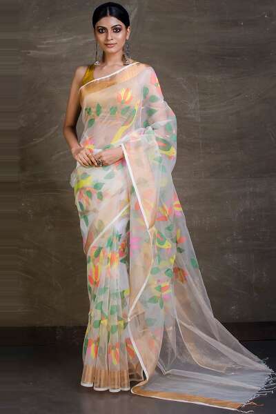 15 Modern Designs of Jamdani Sarees for Classy Look