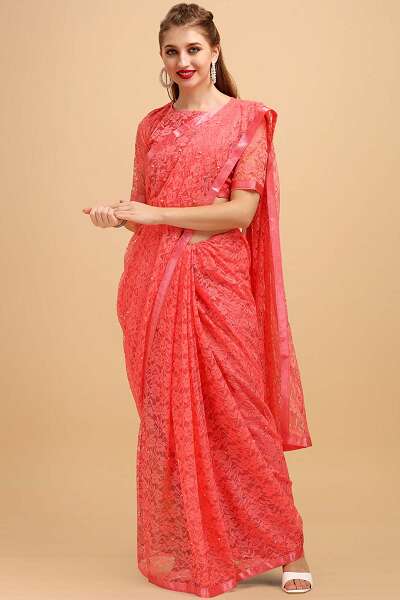 9 Splendid Designs of Lace Sarees for Trending Look