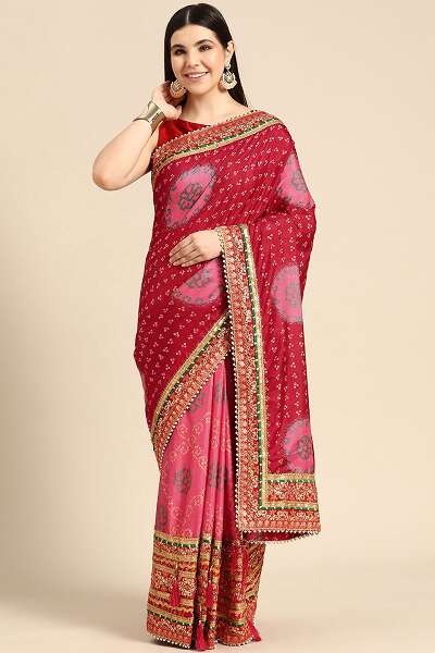 10 Beautiful Designs of Bandhani Sarees for Traditional Look