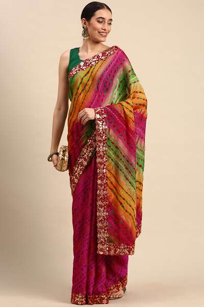 10 Beautiful Designs of Bandhani Sarees for Traditional Look