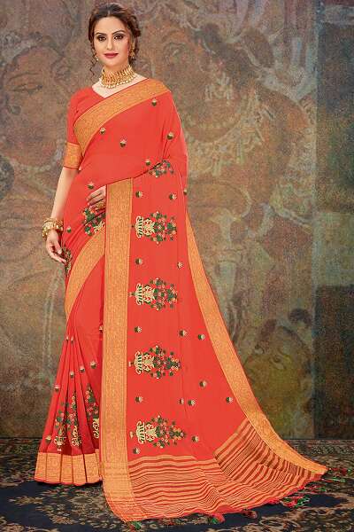 Top 15 Trendy Models of Chiffon Sarees For Stylish Look