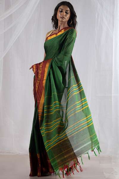 15 Exquisite Handloom Cotton Sarees That You Look Classy