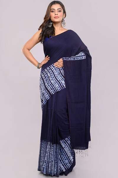 9 Stunning Designs of Indigo Sarees for Elegant Look