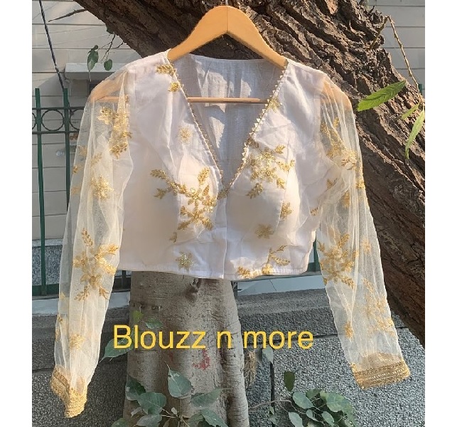 20 Stylish Collection of V Neck Blouse Designs for Trendy Look