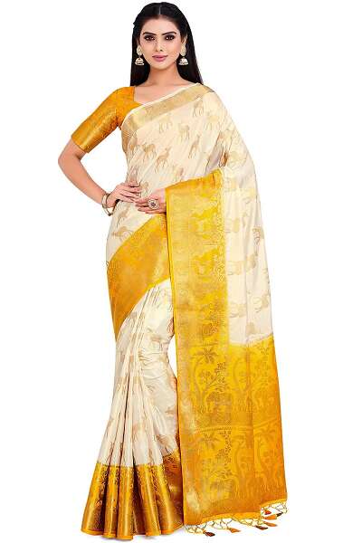 10 Beautiful Collection of Kanchi Pattu Sarees for Weddings