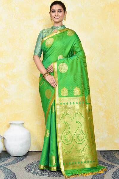 10 Beautiful Collection of Kanchi Pattu Sarees for Weddings