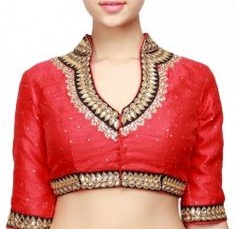 30+ Elegant Collar Neck Blouse Designs for Wedding Attire 2024